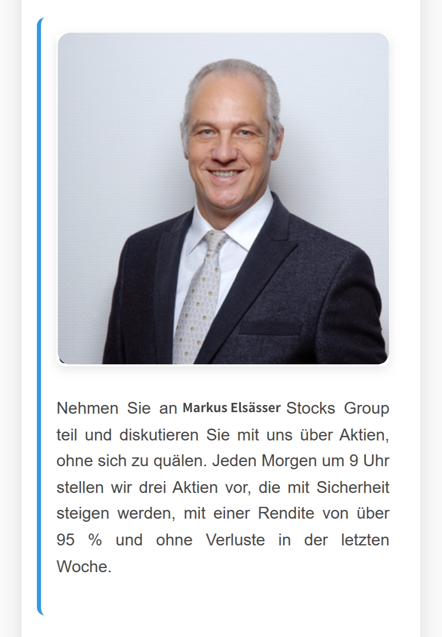 Markus Elsässer im Interview